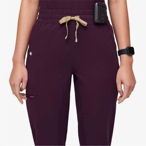 FIGS Deep Purple Gold Drawstring High Waisted Zamora Jogger Scrubs XL